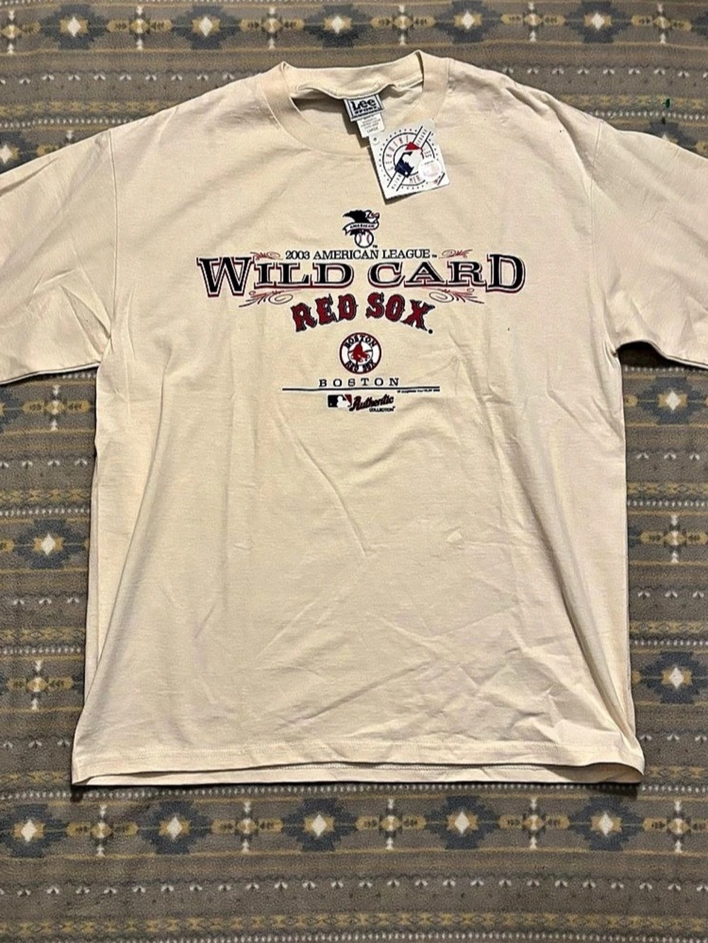 Lee Red Sox Wild Card Graphic Tee Large NWT